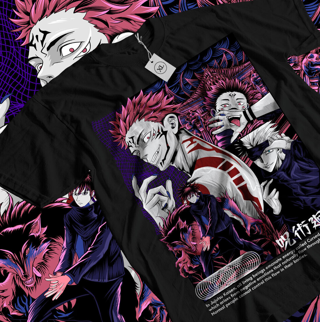 Jjk Anime Merchandise - Ryomen Sukuna 티셔츠, JJK Jujutsu Kaisen