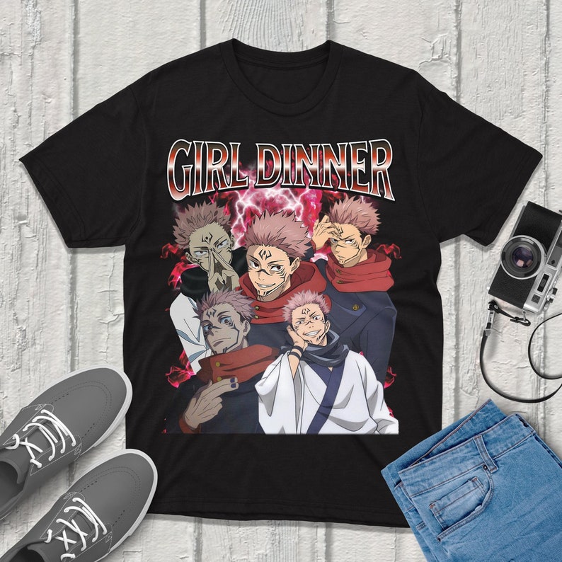Jjk Anime Merchandise - Sukuna Jujutsu-Kaisen 티셔츠 streetwear 프리미엄 품질